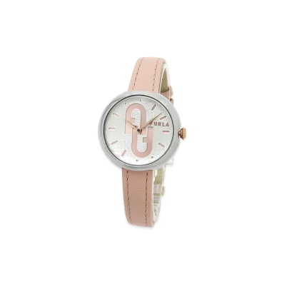FURLA Women's Cosy Watch Guilloche Arch Logo "Pink"