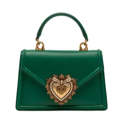 Dolce&Gabbana Devotion Bag Small Smooth Calfskin "Green"