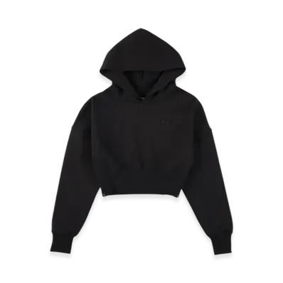 WIND AND SEA Cozy Cropped Hooded Sweatshirt (Ladies) "Black"