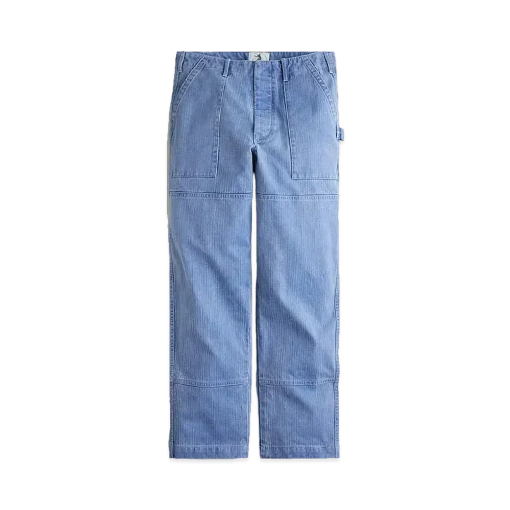 UNION x J.Crew Cotton Herringbone Painter Pant "Vintage Blue"