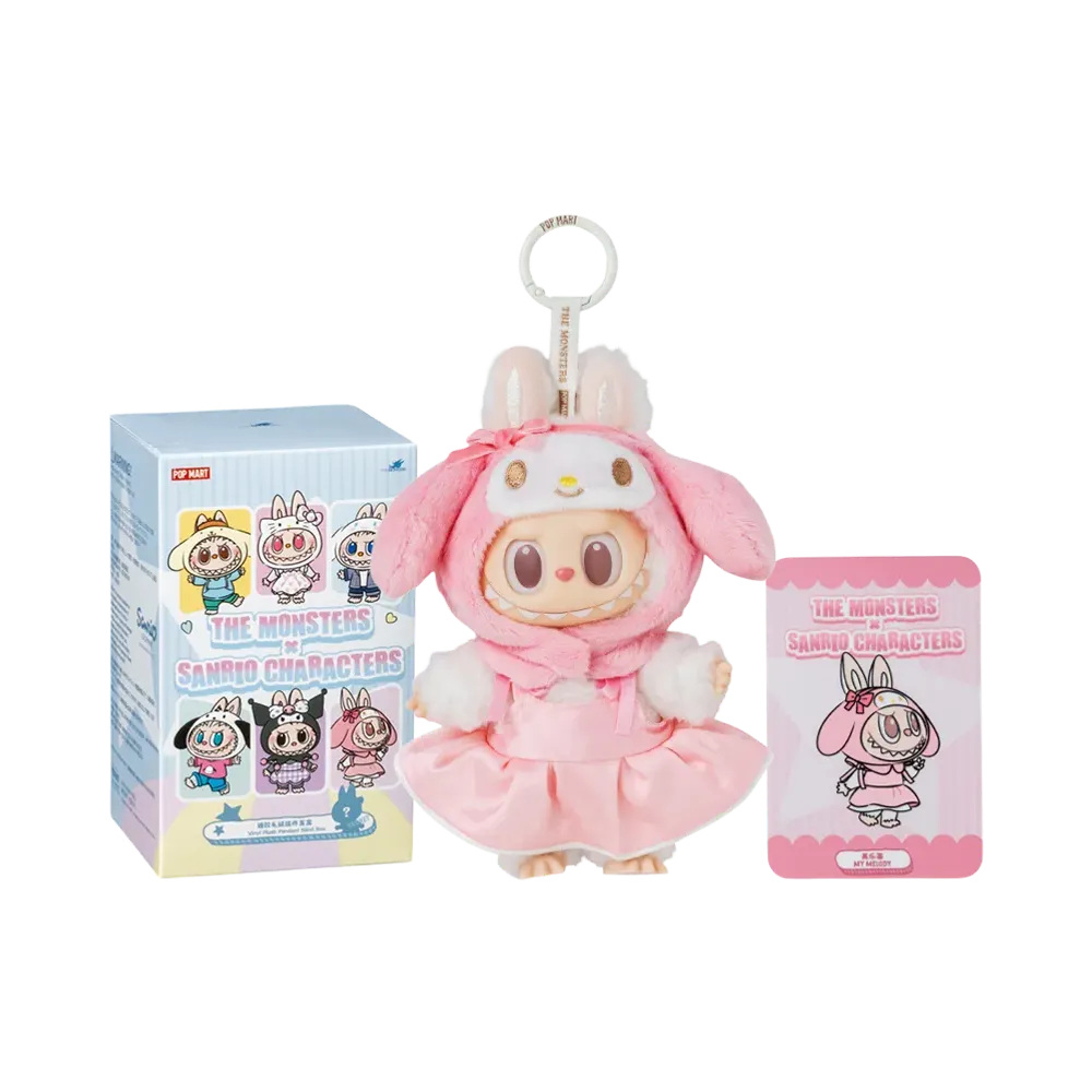 POP MART THE MONSTERS (Labubu) x Hello Kitty and Friends Series-Vinyl Plush Pendant Blind Box MY MELODY