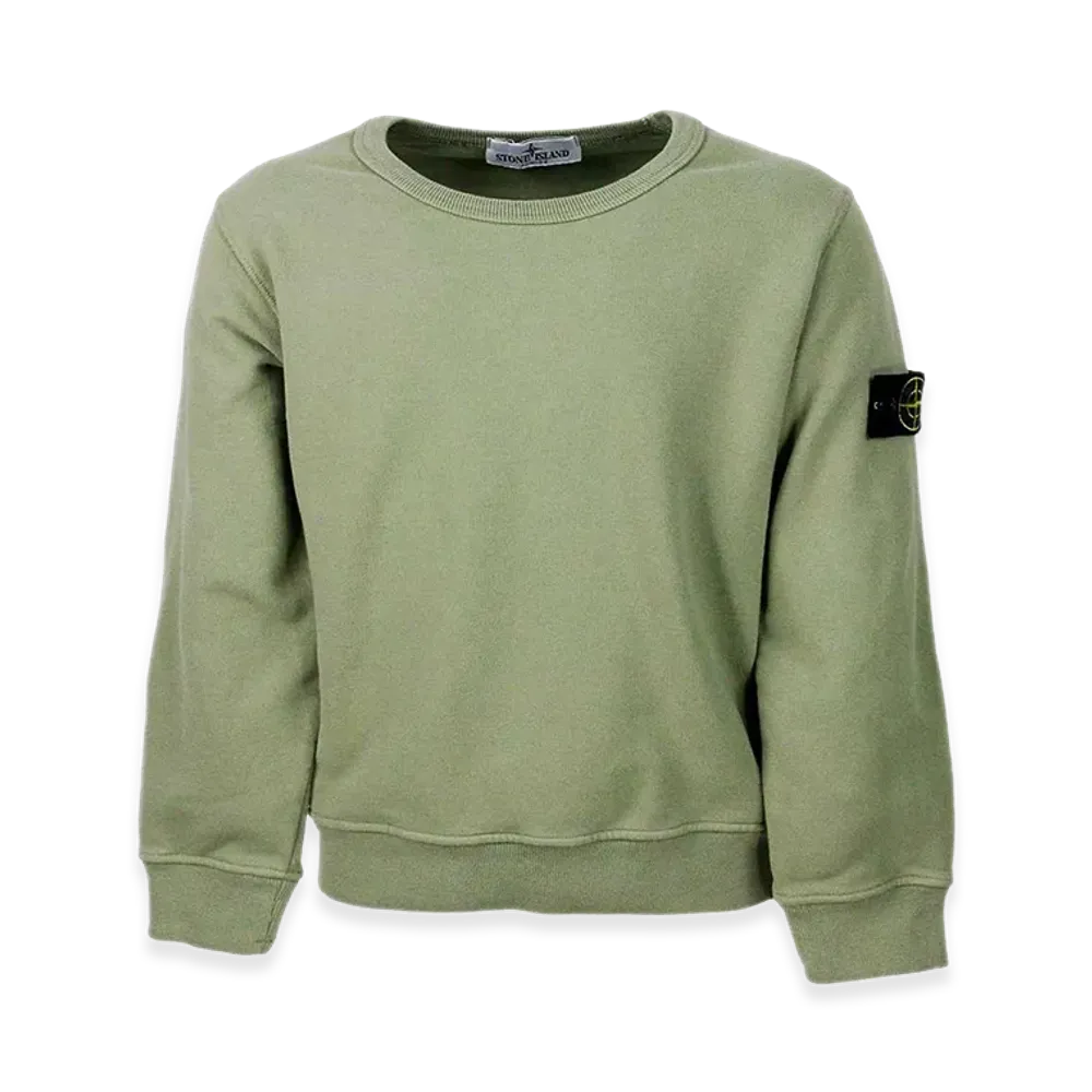 Stone Island Kids Cotton Sweatshirt "Green"