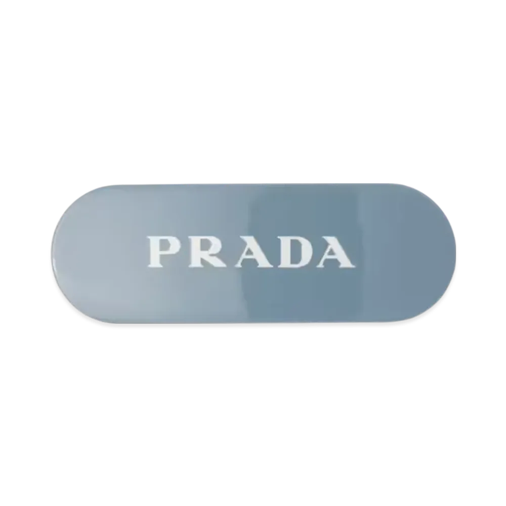 PRADA Logo Hair Clip "Light Blue"