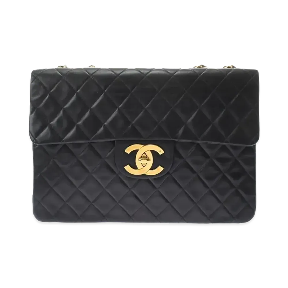 CHANEL Deca Coco Matelasse W Chain Lambskin "Black/Gold"