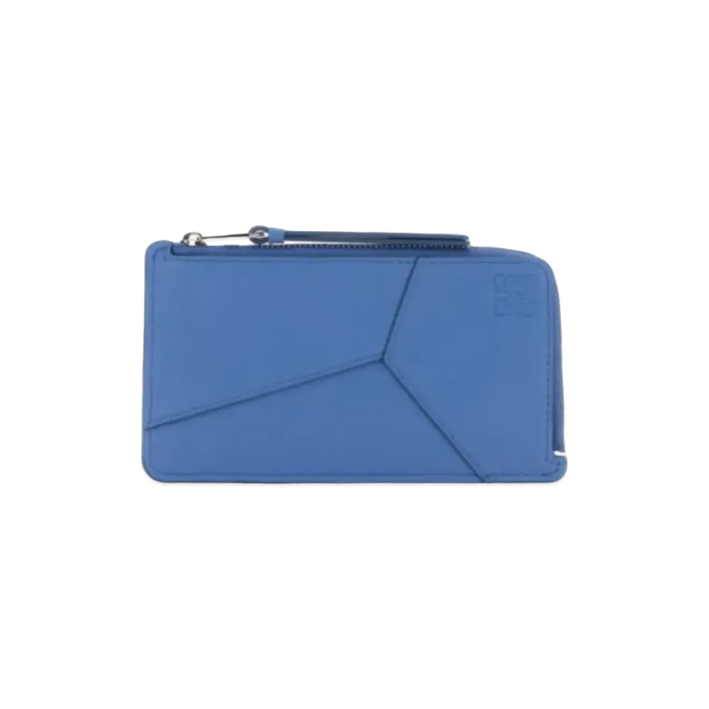 LOEWE Puzzle Long Coin Card Holder Classic Calf "Seaside Blue"