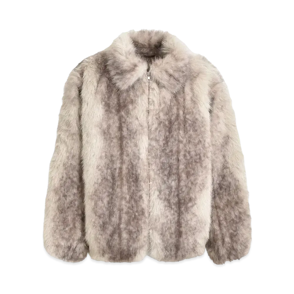 BREATH Faux Fur Jacket "Moss"