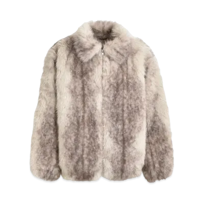 BREATH Faux Fur Jacket "Moss"