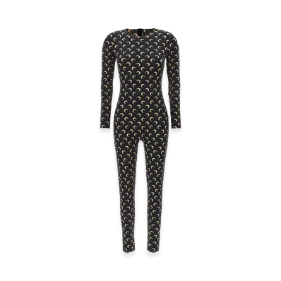 Marine Serre Women's 'Moon Printed' Catsuit "Black"