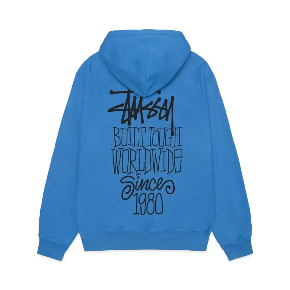 Stussy Built Tough Hoodie Pigment Dyed "Blue"