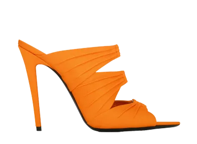 Saint Laurent Women's Emilie Mules "Orange"