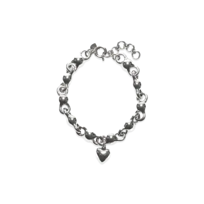Acne Studios Heart Charm Necklace "Antique Silver"