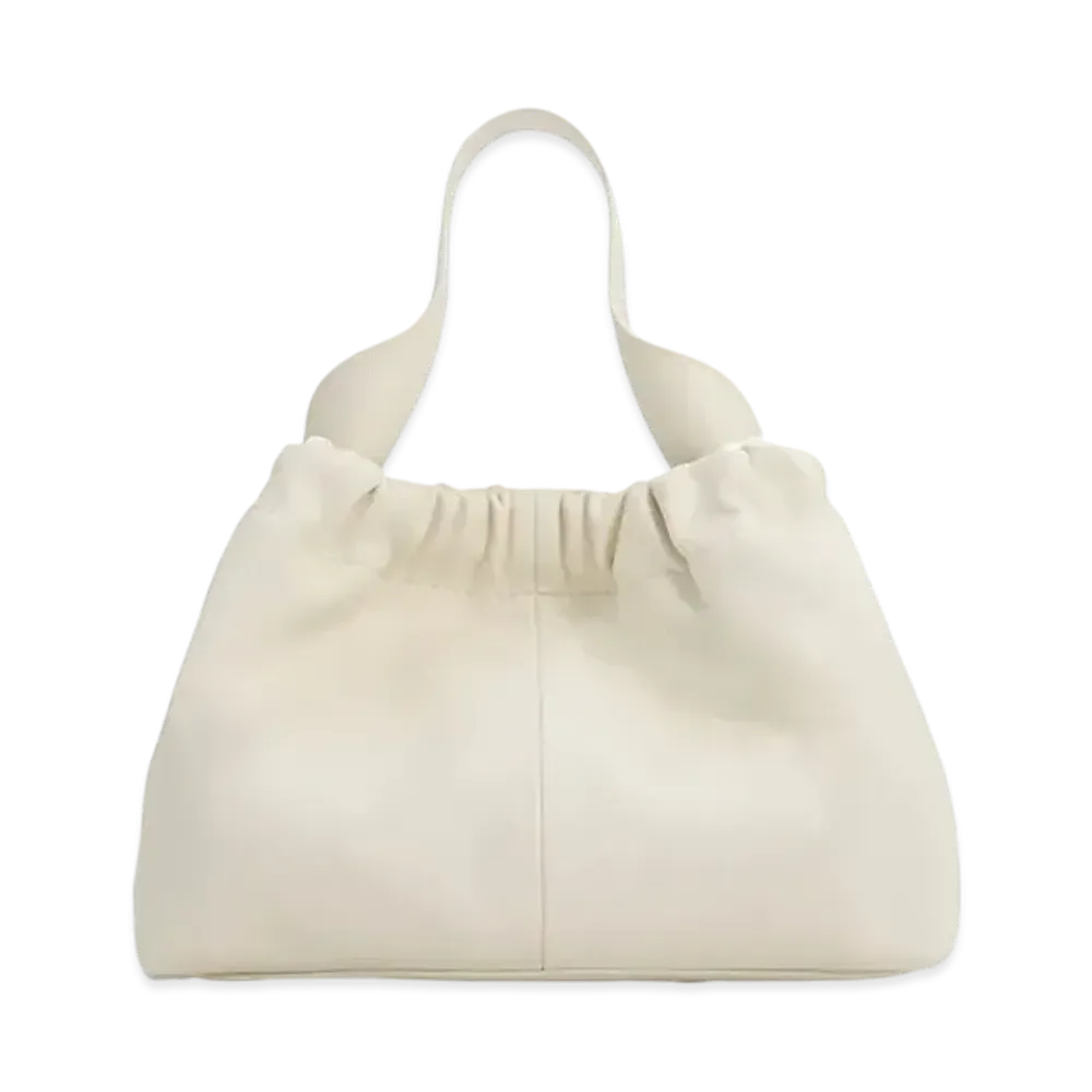 CHARLES & KEITH Allie Ruched Slouchy Bag "Cream"