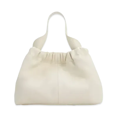 CHARLES & KEITH Allie Ruched Slouchy Bag "Cream"