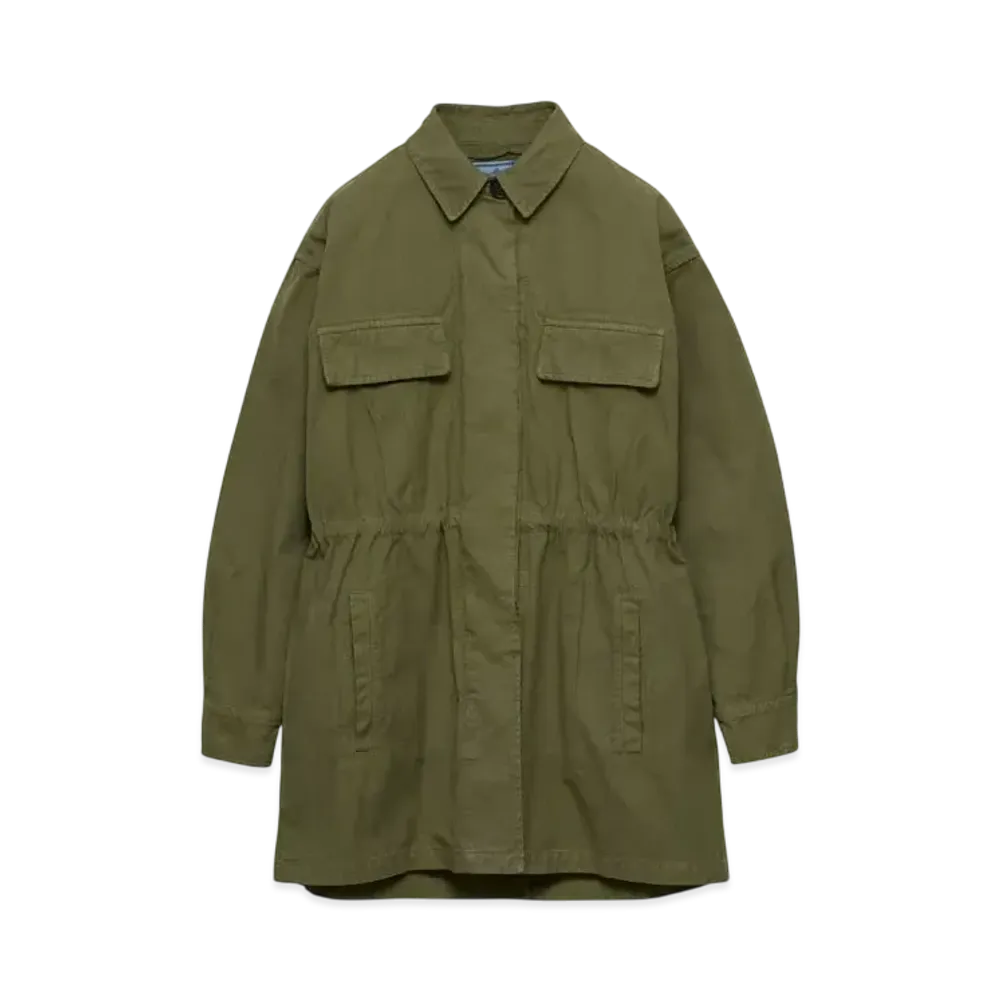 PRADA Women's Old Panama Cotton Jacket "Khaki"