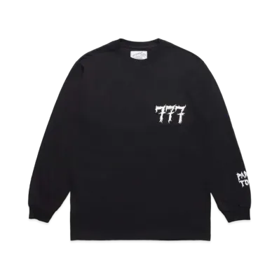 WACKO MARIA NECKFACE / CREW NECK LONG SLEEVE T-SHIRT "Black"