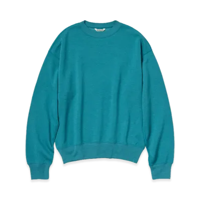 AURALEE High-Twist Compact Sweat P/O "Top Blue"