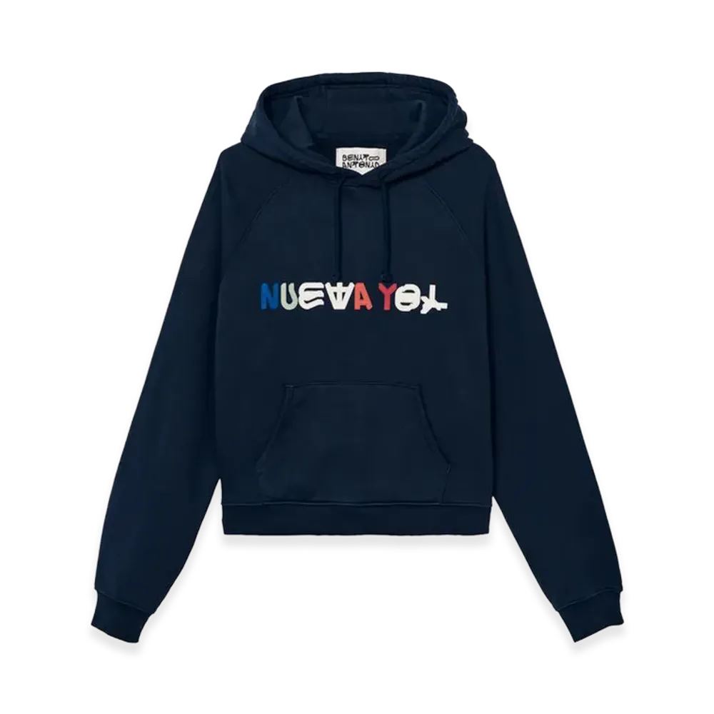 ZARA x Bad Bunny Benito Antonio Patch Hoodie "Navy Blue"