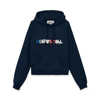 ZARA x Bad Bunny Benito Antonio Patch Hoodie "Navy Blue"