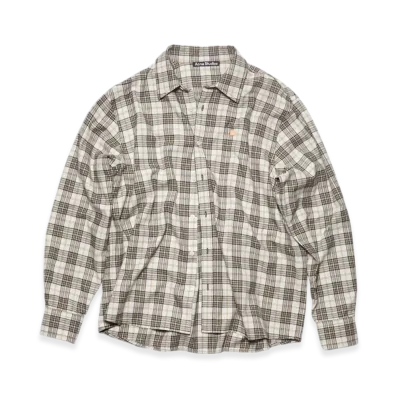 Acne Studios Flannel Check Button-Up Shirt "White/Black"
