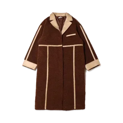 atmos pink Different Material Docking Boa Coat "Brown"
