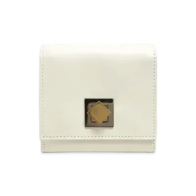 Bottega Veneta Calfskin Trifold Wallet "White"