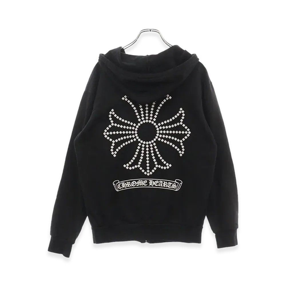 Chrome Hearts CH Plus Print Zip Hoodie "Black"