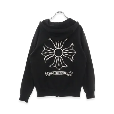 Chrome Hearts CH Plus Print Zip Hoodie "Black"