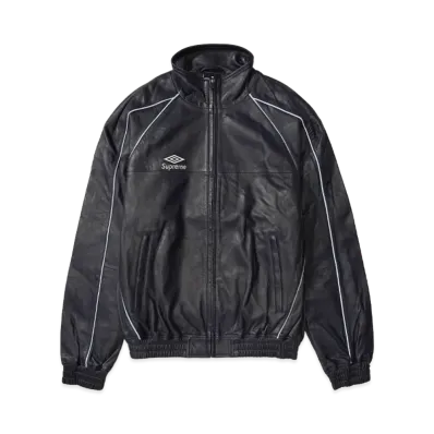 Supreme x Umbro Leather Track Jacket "Navy"