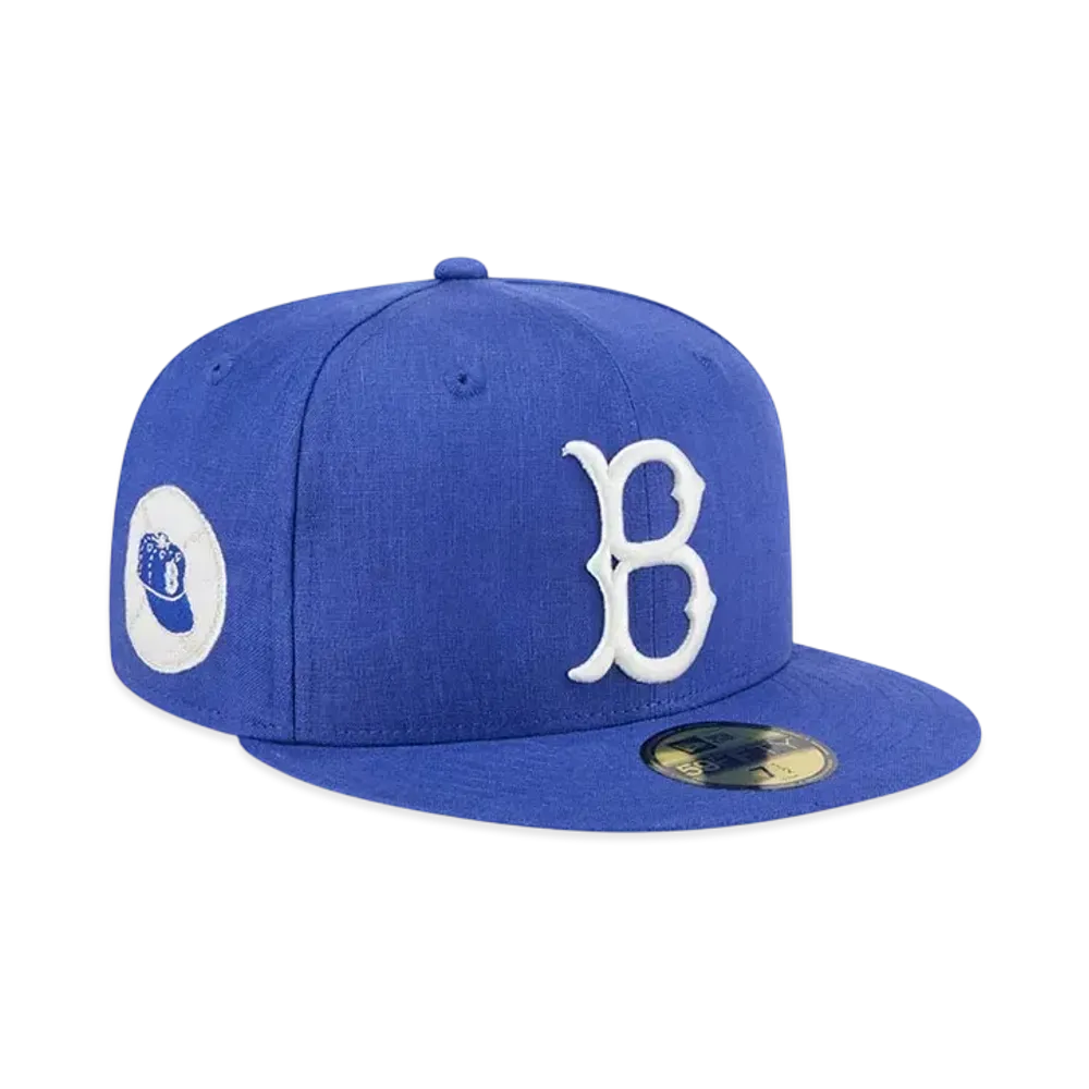 NEW ERA 59Fifty Linen Brooklyn Dodgers "Blue"