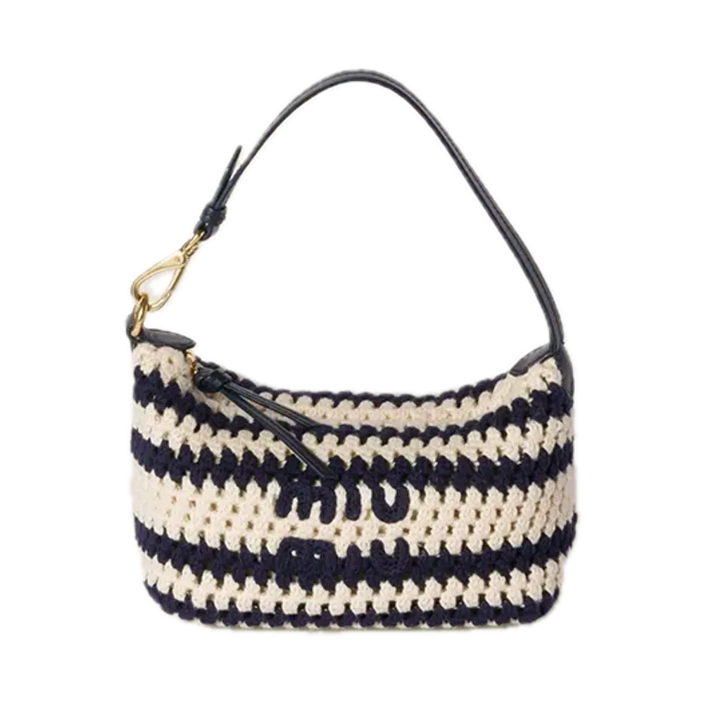 MIU MIU Crochet Pouch "Black/White"