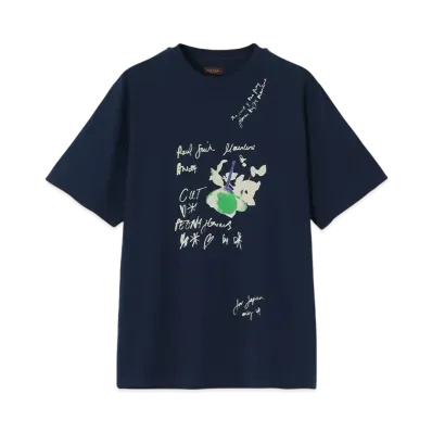 Paul Smith Peony Photogram Print Tee "Navy"