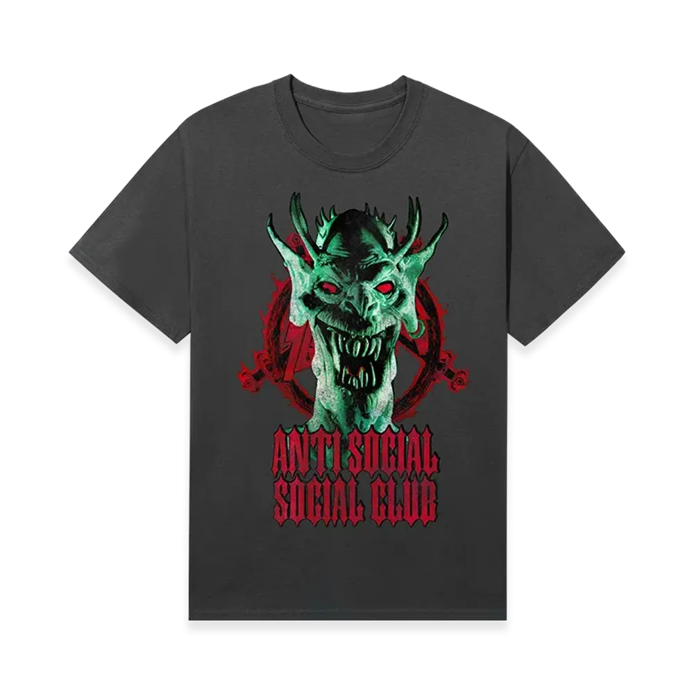 ANTI SOCIAL SOCIAL CLUB OSMIUM x Slayer Evil Club Tee "Charcoal"