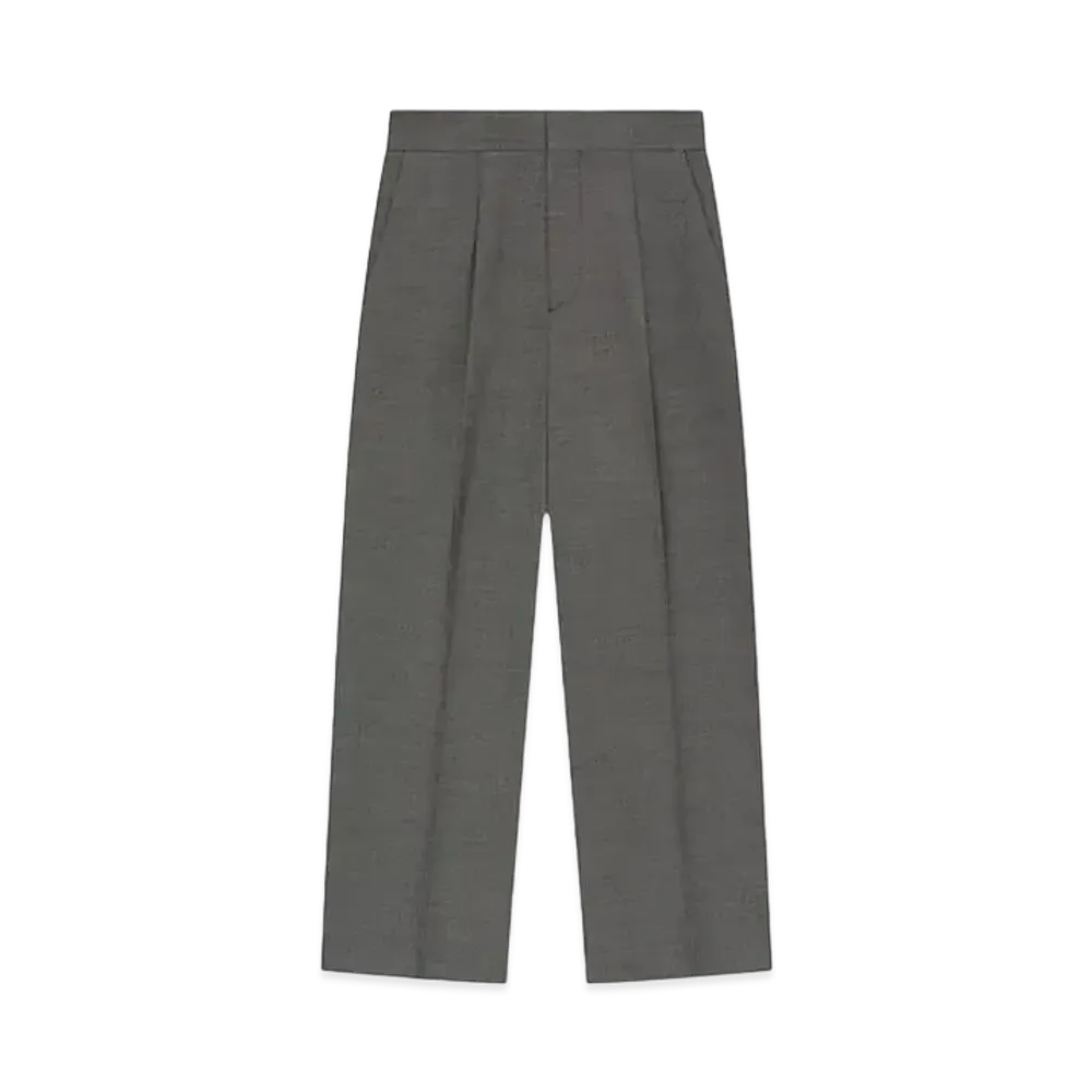 FEAR OF GOD ESSENTIALS Double Cotton Wool Wide Leg Trousers "Titanium"
