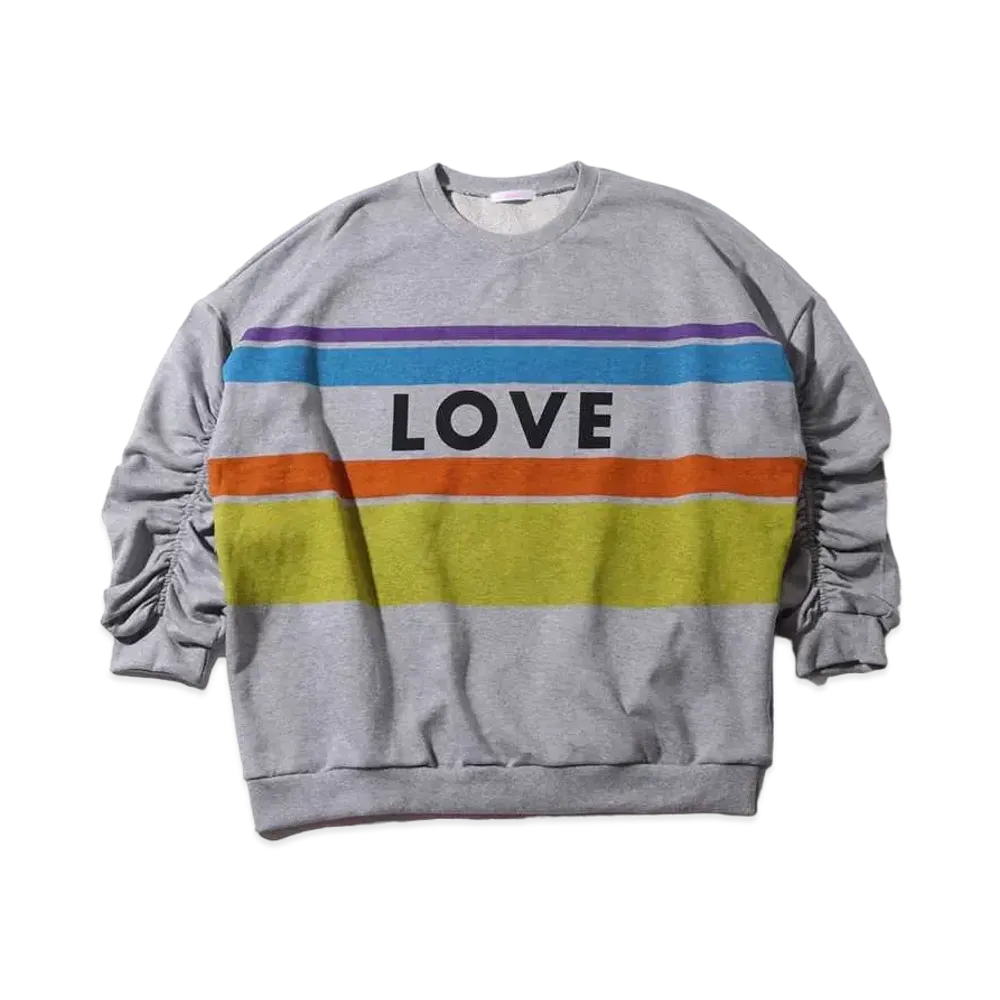 atmos pink Love Logo Sodesibori Sweatshirt "Gray"