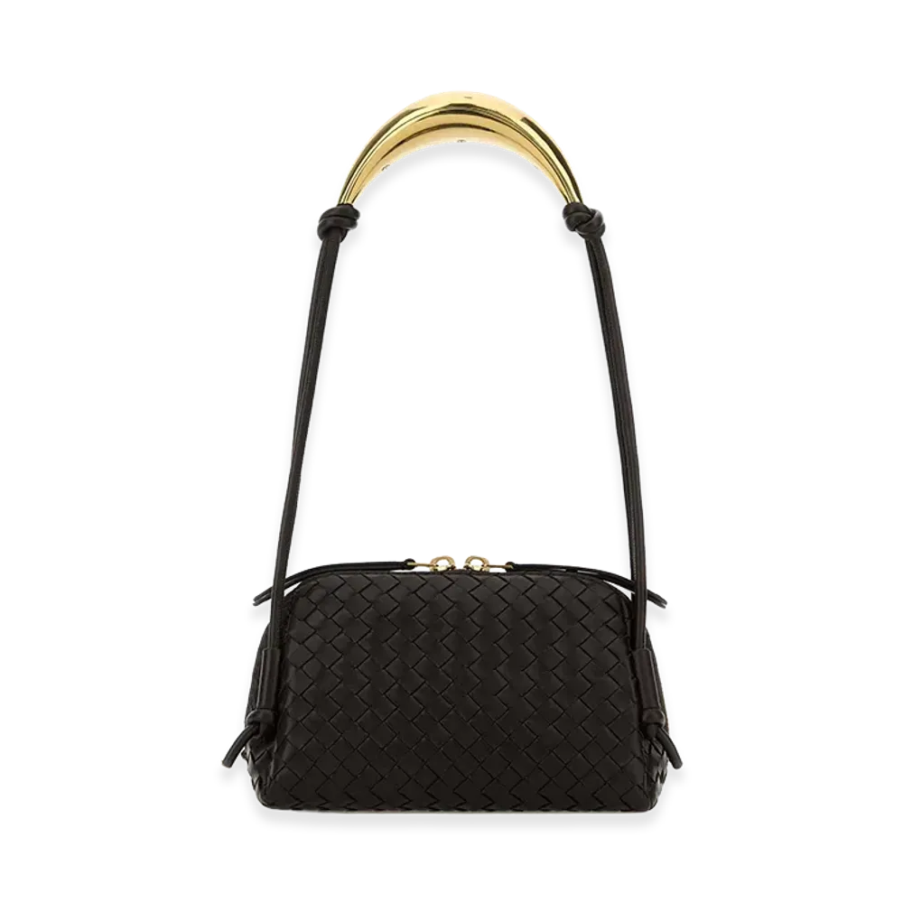 Bottega Veneta Women's Leather Concert Shoulder Bag "Dark Brown"