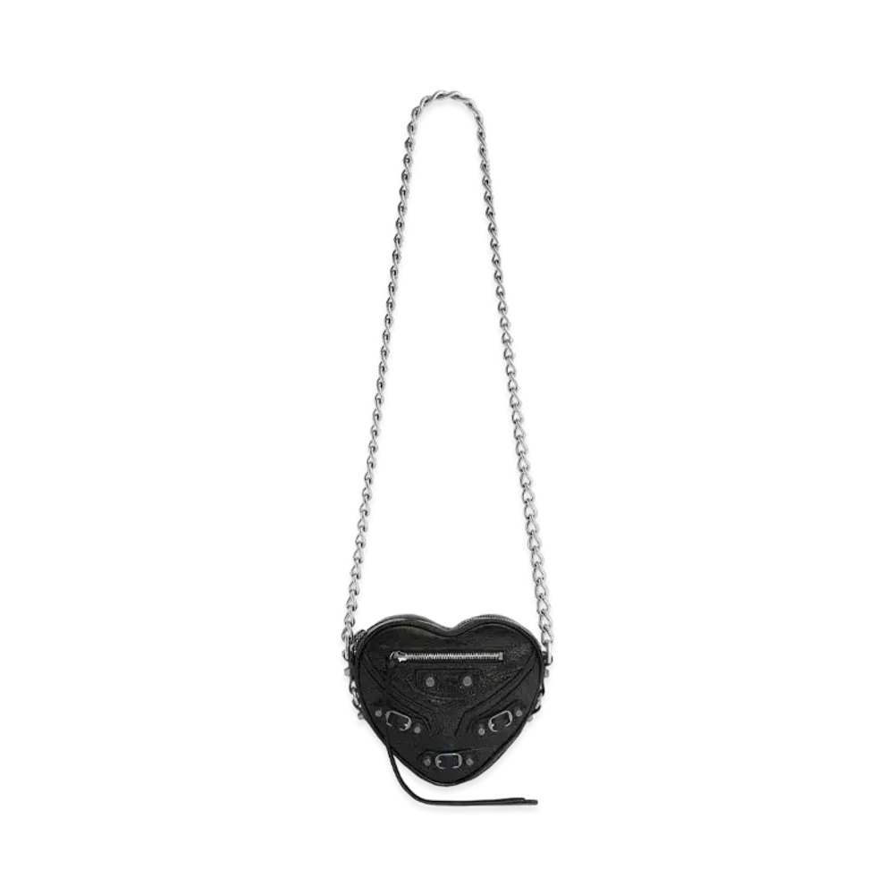 BALENCIAGA Le Cagole Heart Mini Bag "Black"