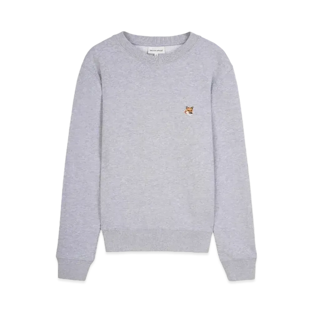 Maison Kitsune Fox Head Patch Regular Sweatshirt "Light Grey Melange"