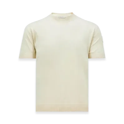 MONCLER Silk & Cotton Knit T-Shirt "White"