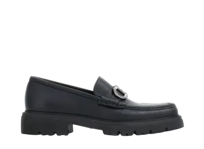 Salvatore Ferragamo Moccasin with Gancini Ornament "Black"