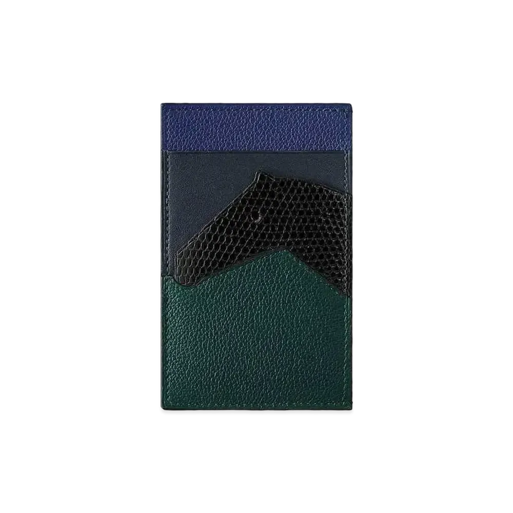 Hermes Les Petits Chevaux Card Holder "Cypres/Black/Blue Obscur/Encre"