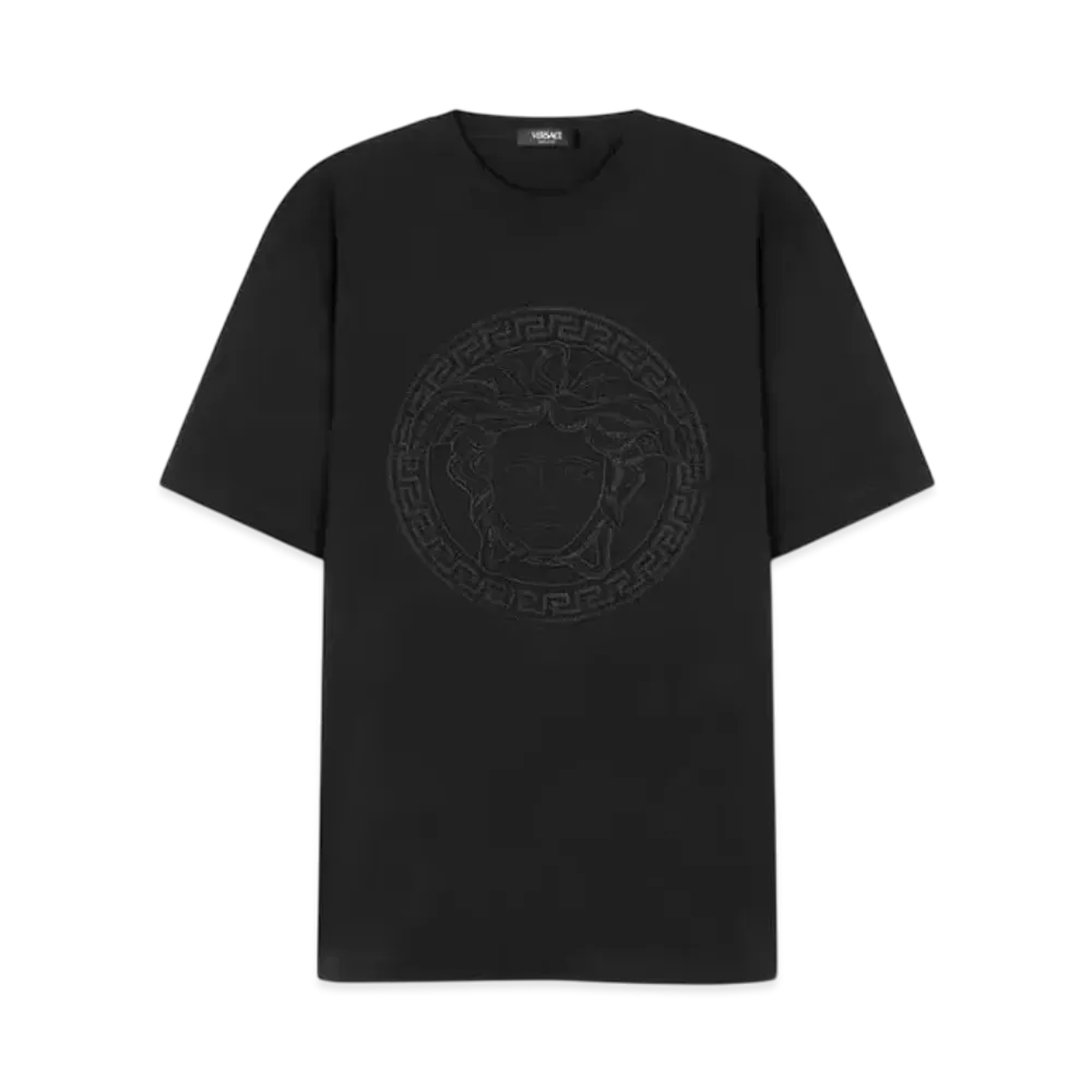 Versace Embroidered Medusa T-Shirt "Black"