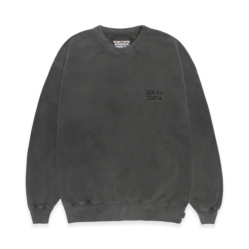 WACKO MARIA Washed Heavy Weight Sweat Shirt "Gray"