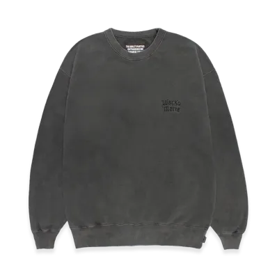 WACKO MARIA Washed Heavy Weight Sweat Shirt "Gray"