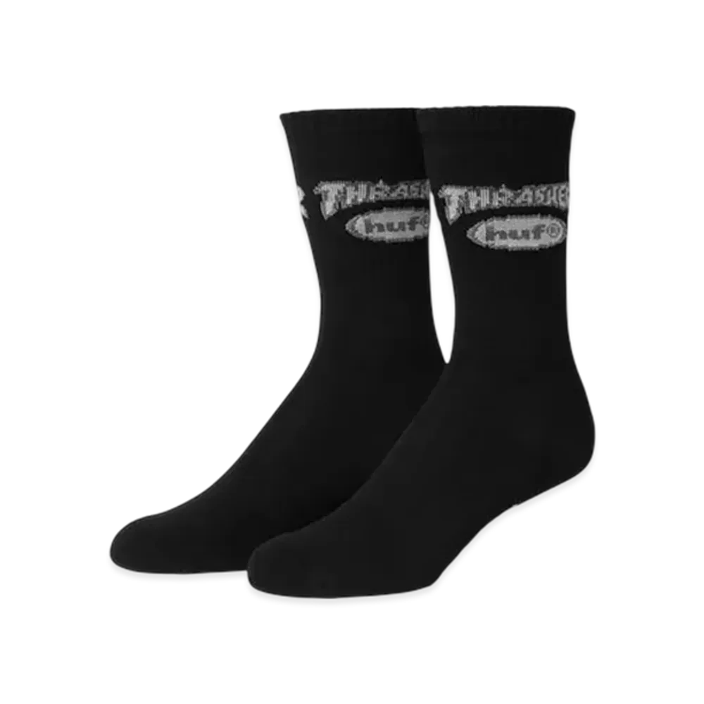 HUF x THRASHER Logo Socks "Black"