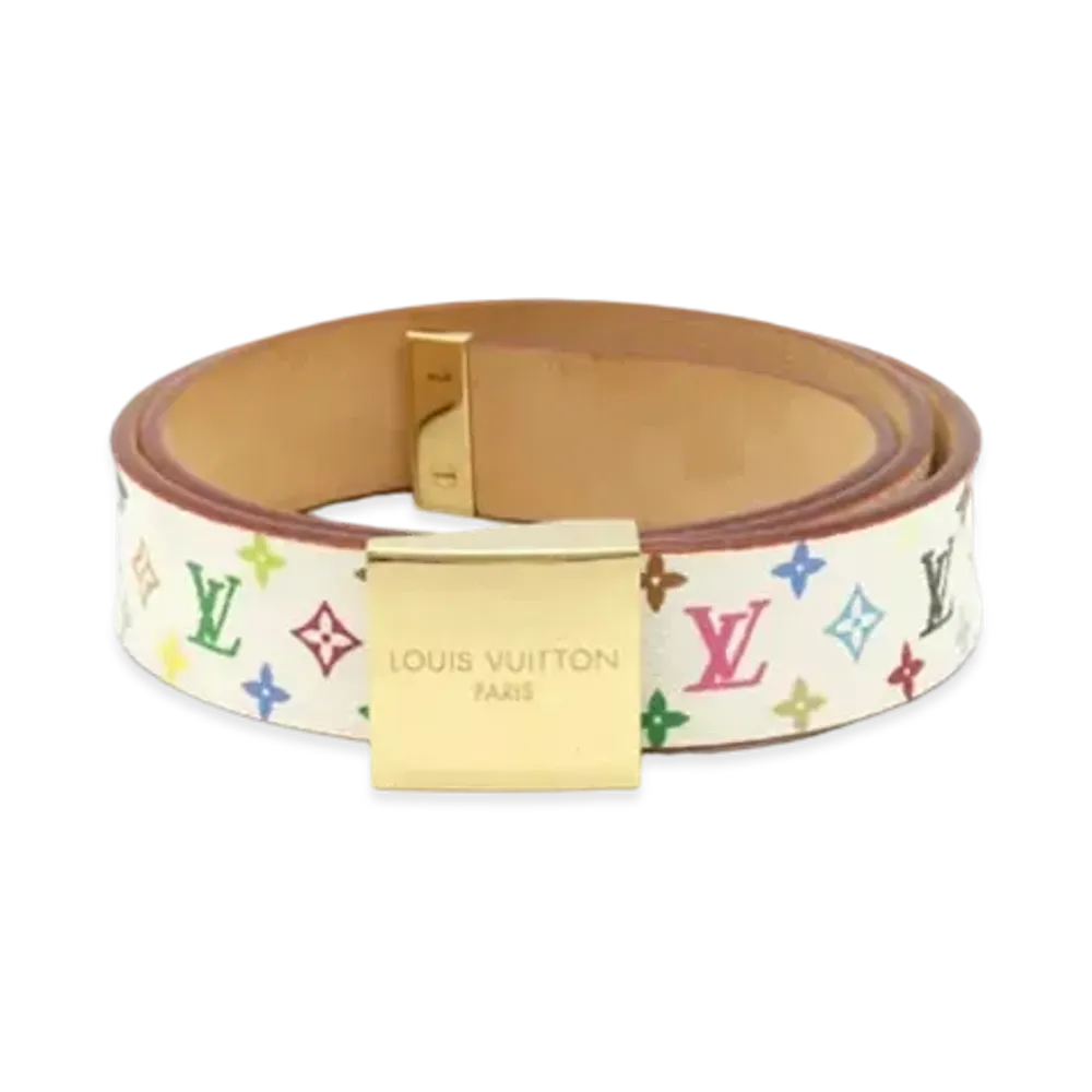 Louis Vuitton Monogram Multicolor Ceinture Carre "Blanc"