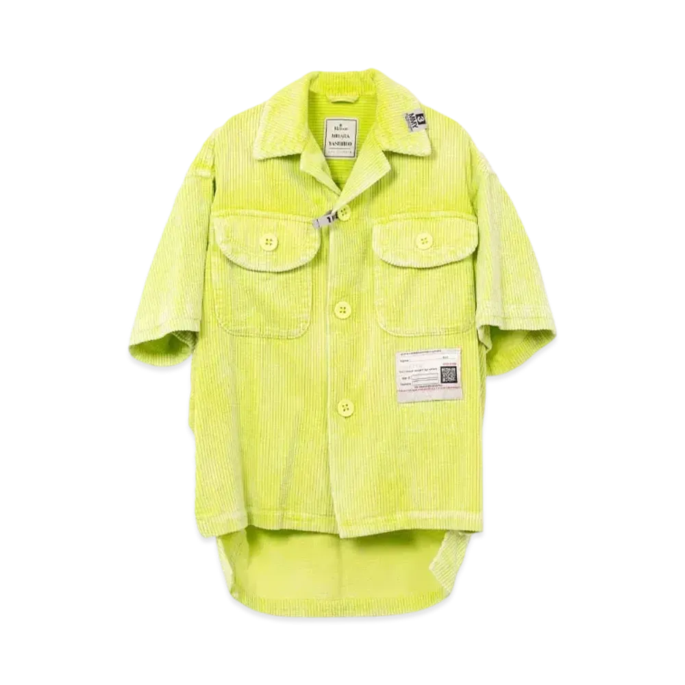 Maison MIHARA YASUHIRO Amateur Sewn Like Corduroy Short-Sleeve Shirt "Yellow"