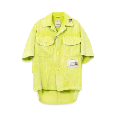 Maison MIHARA YASUHIRO Amateur Sewn Like Corduroy Short-Sleeve Shirt "Yellow"