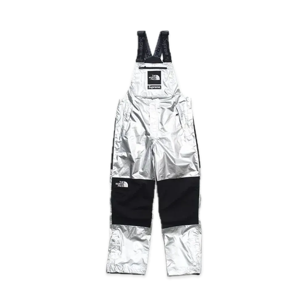 Supreme x The North Face Metallic Mountain Bib Pants "Silver"