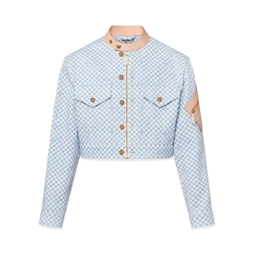 Louis Vuitton Double Fastening Damier Denim Jacket "Blue"