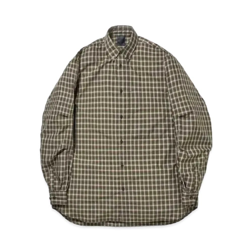 DAIWA PIER39 Tech Button Down Shirts L/S Mini Plaids "Olive"
